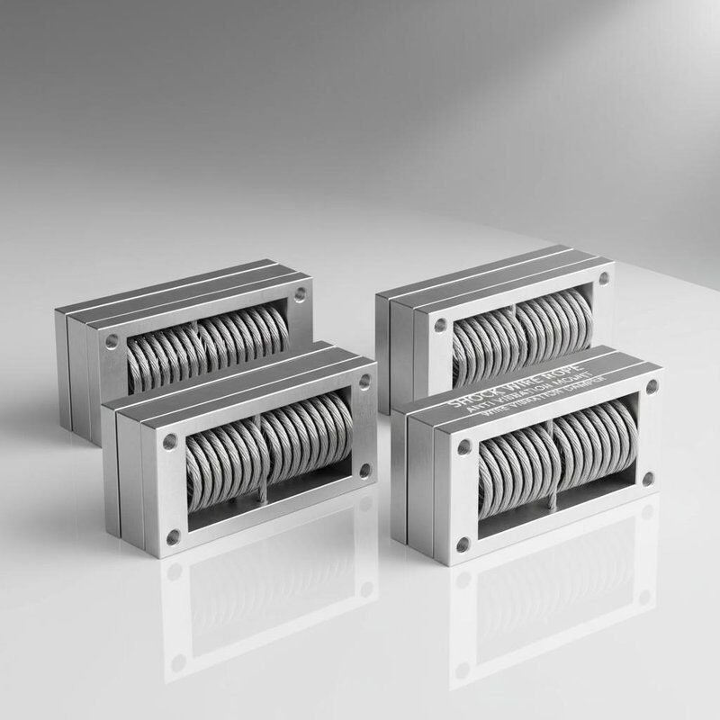 স্টেইনলেস স্টীল তারের দড়ি আইসোলেটর 370 কেজি ম্যাক্স স্ট্যাটিক লোড সঙ্গে সামুদ্রিক শক এবং কম্পন ডিম্পিং জন্য